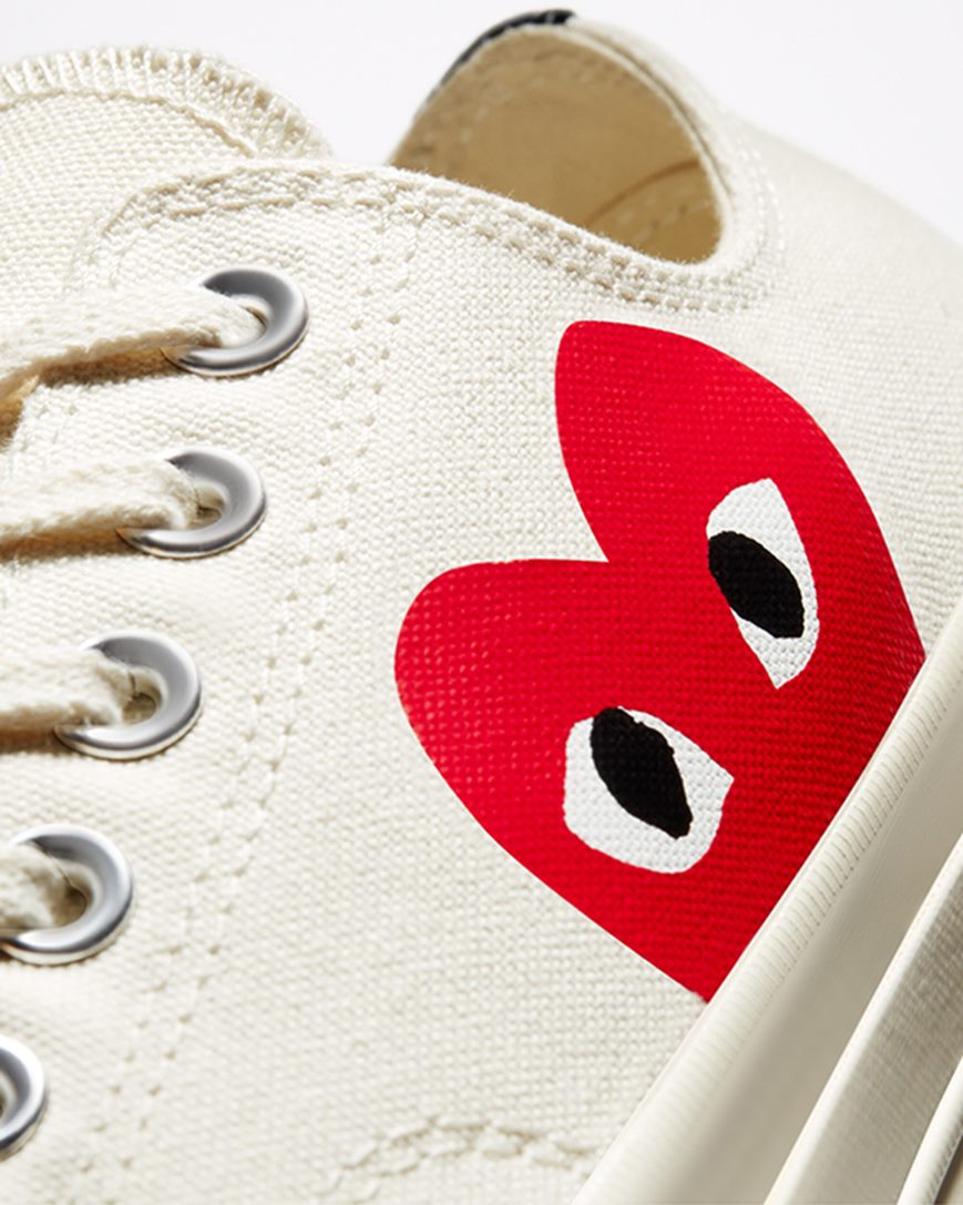 Tenisi Barbati Converse x Comme des Garçons PLAY Chuck 70 Albi Rosii | RO TEKPW475